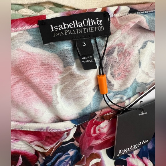 NWT Isabella Oliver for A Pea in the Pod pink floral 3/4 sleeve dress. US Sz… - Picture 6 of 7